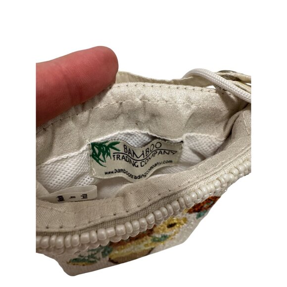 Bamboo Trading Flowers in Vase Beaded Club Bag Cell Phone Wallet Crossbody - Picture 3 of 6